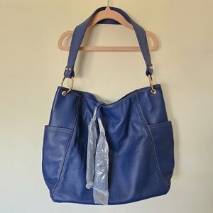 NWOT LAGGO Julia Royal Blue Hobo Bag Grain Leather 7448
